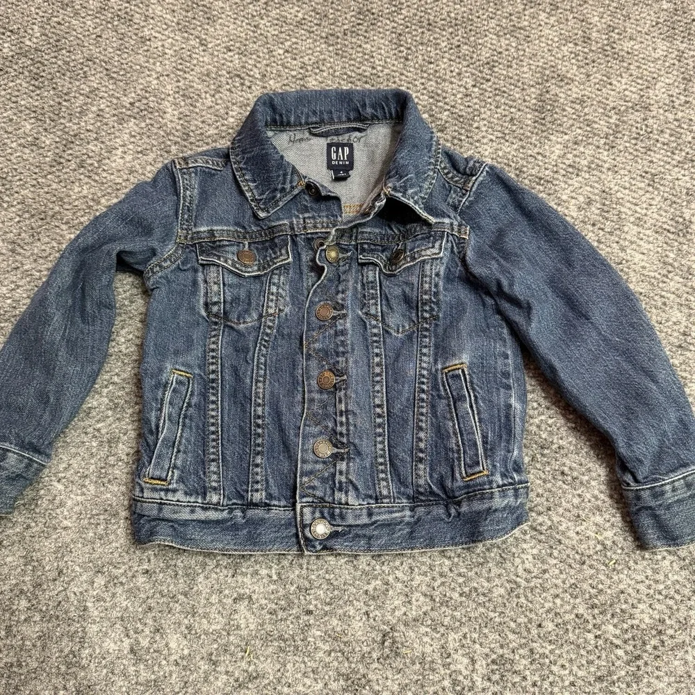 Gap Denim Unisex Toddler Classic Stretch Cotton Denim Jacket Blue Medium Wash 4T